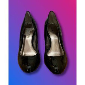 Alfani MADDY Black Leather Stiletto Pumps, 9